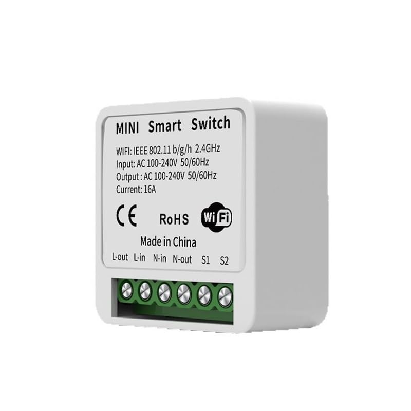 Smart Home Upgrade Kit, Sleek White Design, Mini Smart Switches S...
