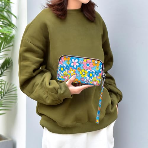 Image of BIAOTIE Large Capacity Wristlet Wallet - Women Printed Nylon Waterproof Handbag Clutch Purse