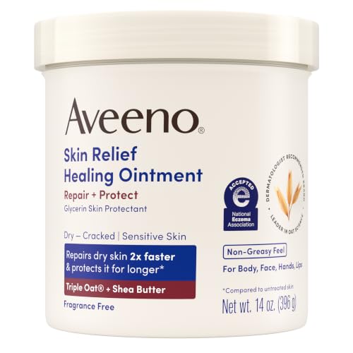 Image of Aveeno Skin Relief Healing Ointment, Fragrance-Free, 14 oz Jar