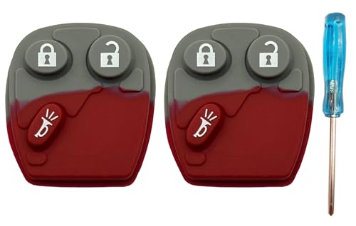 Key Fob Button Pad Replacement Fits for Chevy Silverado Suburban Tahoe GMC Sierra Yukon Cadillac Escalade Hummer H2 Keyless Entry Remote Cover Case Shell Insert Keypad