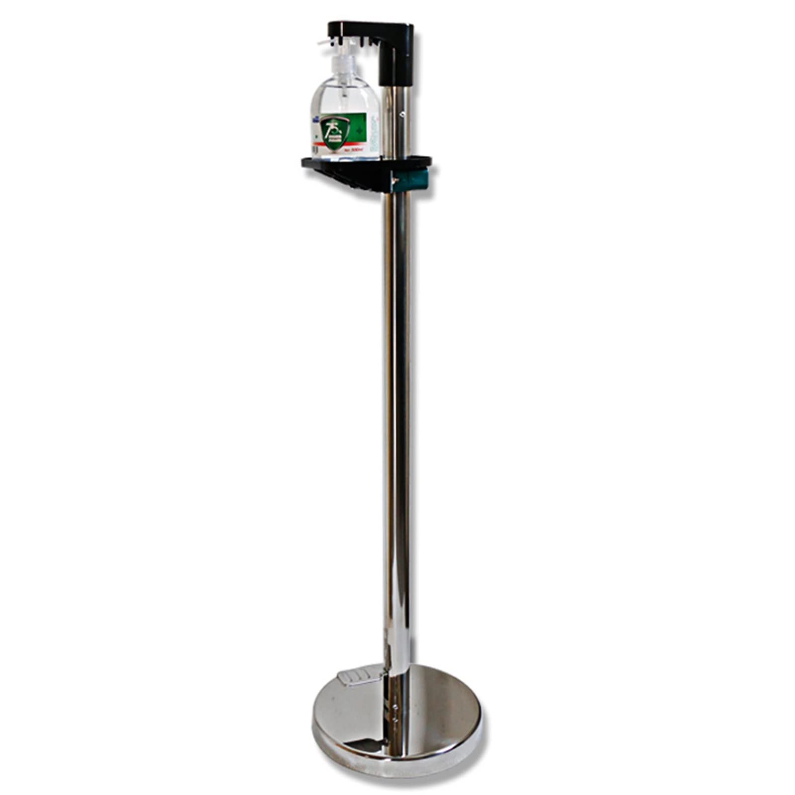 Dispenser da Pavimento per Gel per Le Mani, Supporto per disinfettante autoportante, Supporto per distributore di disinfettante per Le Mani a Pedale per Negozi, scuole, Hotel, acci
