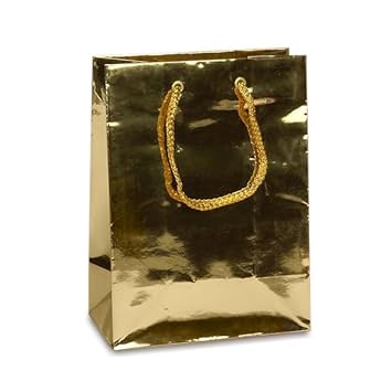 Metallic Gold Euro Bags | Quantity: 25 | Width: 8