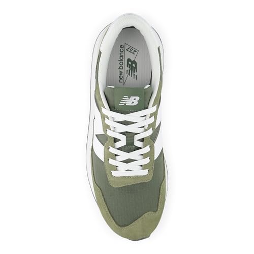New Balance Men's 237 V1 Sneaker, Dark Olivine/Nb 103 White, 9 M