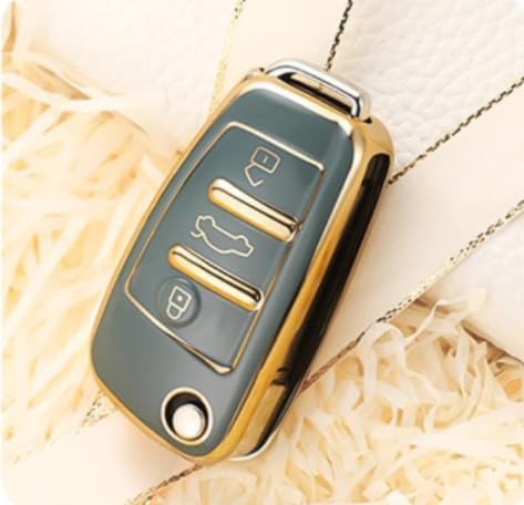 Car Passion Cover TPU Lucida Per Telecomando AUDI – Modelli A1 A2 A3 A4 A5 A6 A7 Q2 Q3 Q5 Q7 TT, Silicone 3 Tasti, Blu