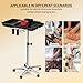 ABTSalon Rolling Salon Tray on Wheels with All-Metal Frame Hairstylist Tray with Drawers Salon Hair Stylist Tray Trolley Cart with 2 Magnetic Hair Color Bowls, Silver Frame