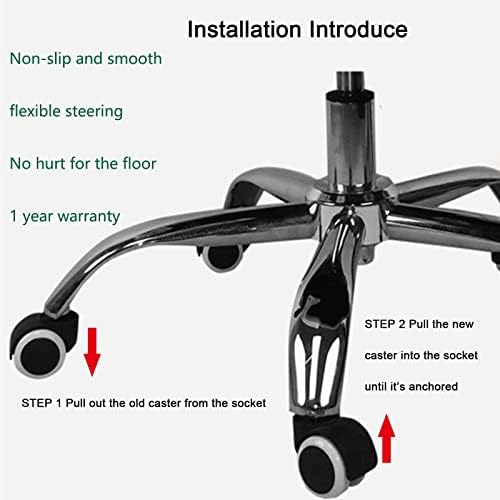 5 Pcs 11 mm Universal Size Office Chair Twin Caster Wheels, Chair Casters Replacement, for Office Chairs, Gaming Chair, Swivel Chair, RoHS and BIFMA quality certified.