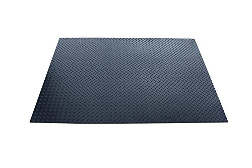 Ader Rubber Bike Mat 3'x4'x 1/4''(RM-1/4B) Protect Fitness Center Floors from Dropped Weights and Heavy Gym equipmes. Textured top Provides Traction.