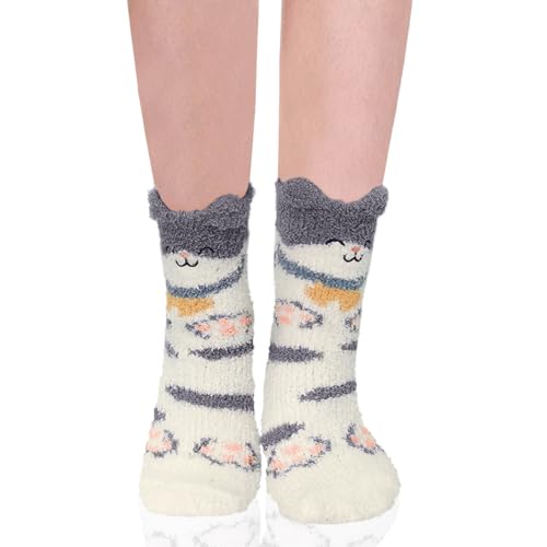 Image of Benefeet Sox Cute Fuzzy Socks for Women Girls - Fluffy Cozy Warm Winter Funny Animal Slipper Plush Sleeping Socks