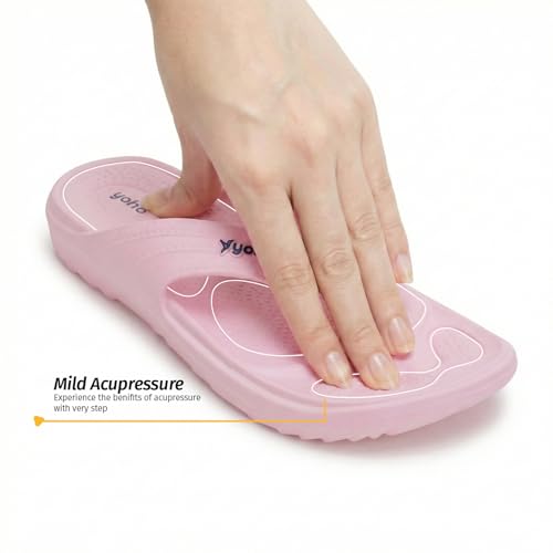 Image of YOHO Drizzle Soft Slippers for Women, Mild Acupressure, Lightweight, Anti Skid & Slip, Diabetic Footwear for Woman, Home Wear Bathroom Chappal for ladies | Waterproof Monsoon & Rainy Footwear