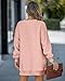 CHICME Womens Long Sleeve Sweatshirt Zipper Slit Sweatshirt Dress Casual Pullover Tops Fall Outfit Light Pink-S