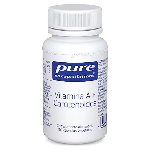 PURE ENCAPSULATIONS Vitamina A + Carotenoides, Combinación de Vitamina A, Luteína, Astaxantina y Zeaxantina, Importante para la Visión, 90 Cápsulas Vegetales