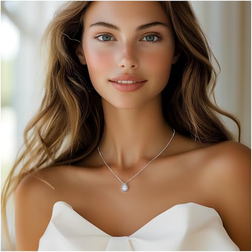 S925 Sterling Silver 14K Gold Necklace for Women Teardrop Cubic Zirconia Dainty Necklace Imitation Diamond Pear Cut CZ Pendant Necklaces for Women 18+2 Inch Jewelry Gift for Her2