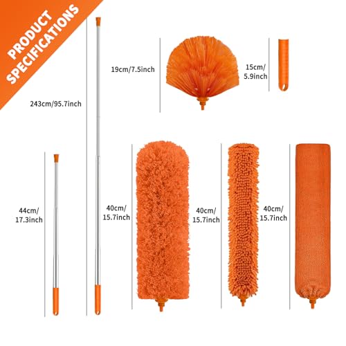 Cobweb Duster with Extension Pole,Cleaner Outdoor 110