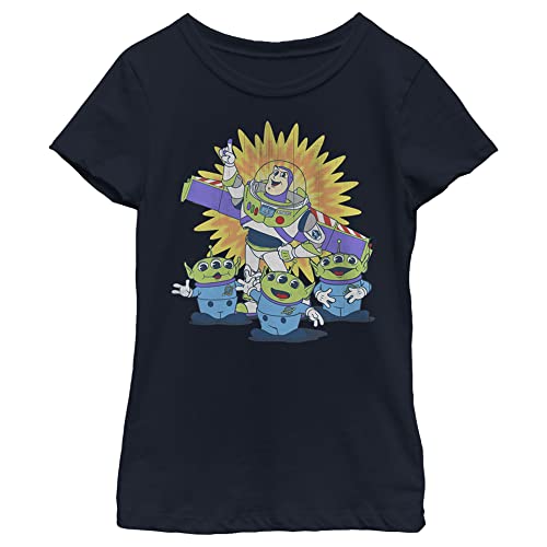 Image of Girl's Toy Story Buzz Lightyear and Aliens T-Shirt