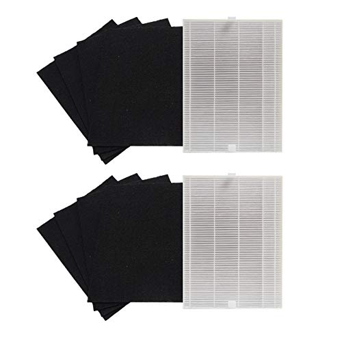 PUREBURG Replacement True HEPA Filter Set Compatible with Coway AP-1216L Tower Mighty Air Purifier,Replaces Part AP-1216-FP,H13 High-efficiency Activated carbon Air Clean Dust VOCs