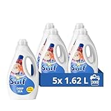 Surf Deep Sea Laundry Washing Liquid 300 washes with a joy-infused fragrance with natural essential oils lasting up to 12 hours in wear Detergent for brilliantly clean results (5x 1.62 L)
