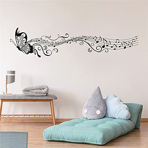 Vinilo Decorativo Mariposas Musicales Negro 33x145 cm Pack 2 miniatura 6
