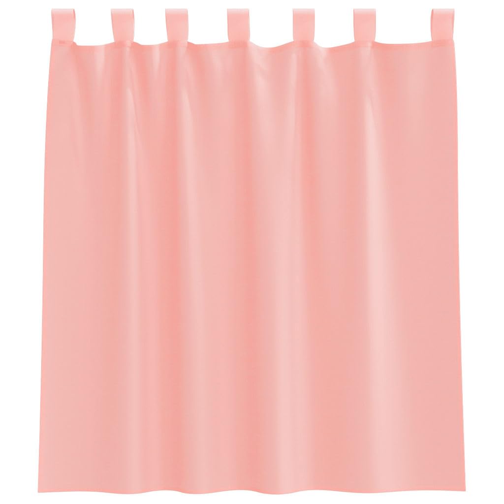 Voile Vorhänge 2er-Set, Rosa, 140x140 cm, halbtransparent, mit Stangentasche, aus 100% Polyester Stoff, Blickdicht, für Wohnzimmer
