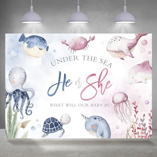 Rsuuinu Under the Sea Gender Reveal Backdrop He or She...