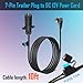 KarlKers 7 Pin Trailer Plug to DC 12V Power Cord Cable for Car Refrigerator, 12V/24V Car Fridge Freezer Cooler Chargers for RV Truck Trailer Portable Refrigerator (10FT)