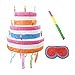 WFF Spielzeug Geburtstags-Kuchen Pinata mit Stick & Blindfold Verwendet for Partei-Szene Dekoration - 3+ und Kinder Jungen-Mädchen-Geburtstags-Geschenke Hängende Dekorationen (Color : 1 Set)