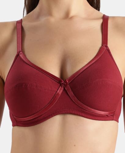 Image of Jockey 1242 Women Wirefree Non Padded Super Combed Cotton Elastane Stretch Medium Coverage Cross Over Everyday Bra