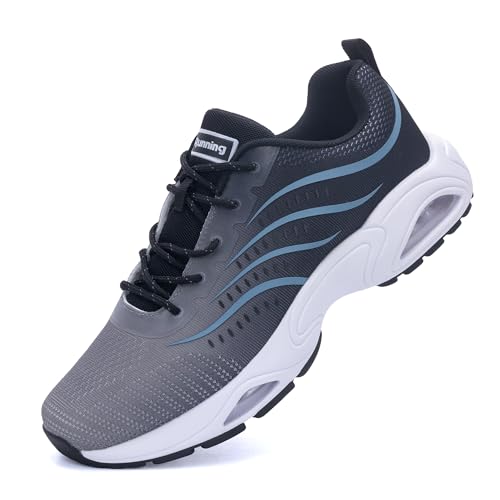 Quseek Mens Running Shoes Athletic Tennis Sneakers Non Slip Lightweight Breathable Shoes for Gym Jogging Walking Sports Size 7-13