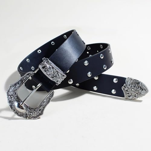 Lu's Chic Women's Autumn Belt Biker Groove Belt Bling 2025 Cyberpunk Chunky Metal Casual Adjustable Belts3