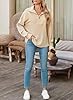 SHEWIN Womens Sweatshirts Casual Waffle Knit Tops ... #5
