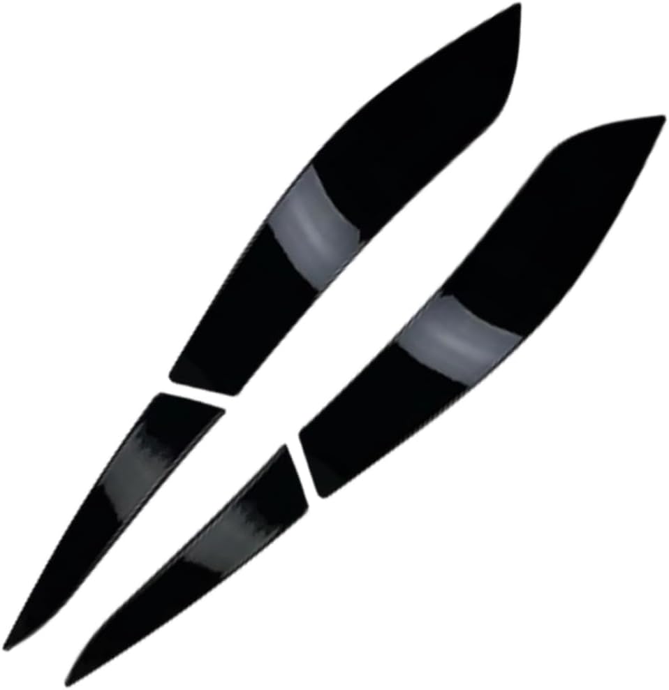 MACHSWON 2 Pcs Rear Taillight Tail Lamp Eye Brow Eyelid Cover Trim Exterior Decal Sticker, Rear Tail Light Eyebrow Cover Trim, Compatible with Volkswagen Golf 6 MK6 GTI R 2009-2012 (Gloss Black)