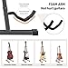 GLEAM Adjustable Folding Guitar Stand, A-style with Neck Holder, Fully Assembled for School Music Program, Concerts & Multiple Users, Black, Fit Guitar Bass Ukulele and Banjo