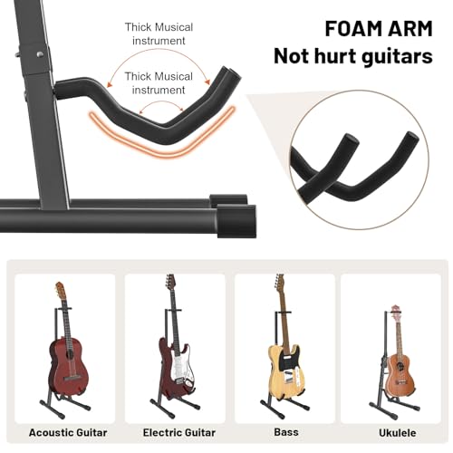 Image of GLEAM Guitar Stand - Universal for Acoustic Electric and Classic Guitars and Bass (Upgrade)