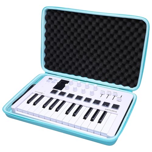 LTGEM Case for Arturia MiniLab 3 MIDI Controller (Mint Green) - Case Only