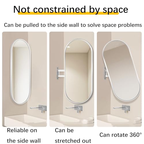 Miroir mural articulé pour optimiser l'espace des angles - 6