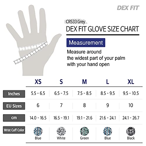 Image of Robust 3D Cut Safety Gloves CR533, Comfort Stretch Fit, Power Grip, Smart Touch, Thin & Lightweight, Durable Foam Nitrile Coating for Gardening & Mechanics, Grey Large 1 Pair