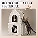 Apasiri 2-Story Cat House for Indoor Cats: Convertible 2-in-1 Felt Cat Condo, Scratch-Resistant Cat Beds, Hideaway Cave for Multi Small Pet Kitten to Relief Anxious, Transitional Modern Cat Furniture