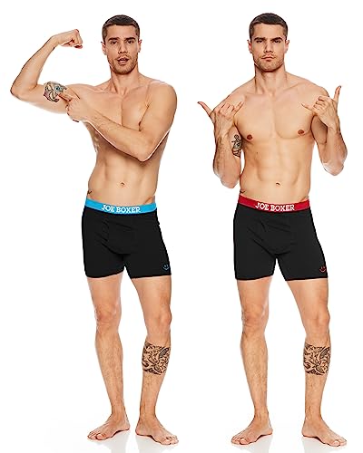 JOE BOXER Mens Boxer Briefs 4-Pack - Tag Free, Moisture-Wicking Performance Boxer Briefs for Men Pack of 4, Men's Underwear3