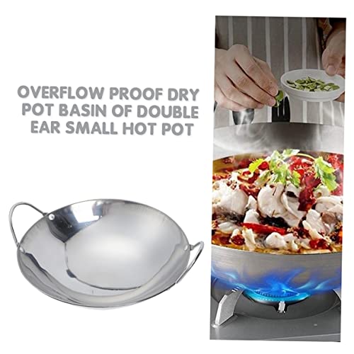 Wok de acero inoxidable con doble asa y set de 2 piezas miniatura 5