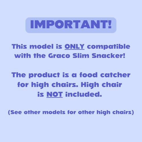 Image of CATCHY - Food Catcher - Compatible with Graco Slim Snacker High Chair + 11 Other High Chairs - Highchair Sold Separately - Baby & Toddler Food & Mess Catcher - Under High Chair Accessory | High Chair Food Catcher - High Chair Sold Separately - Baby & Toddler Food & Mess Catcher - Under High Chair Accessory