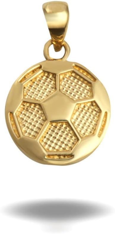 Solid 10k Gold Soccer Ball Sports Pendant