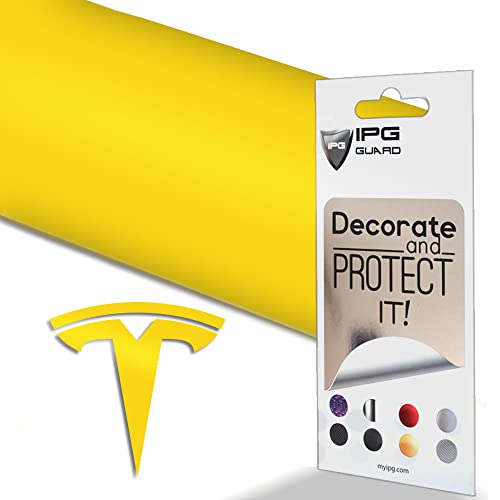 Image of IPG Compatible with Model Y Decal (8 Logo Set) Stickers Set Personalize Your Vehicle (Gloss Yellow)