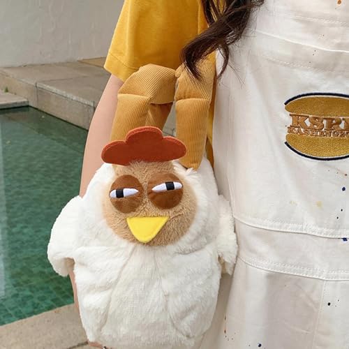 Sac en peluche de dessin animé poulet mignon pour égayer vos tenues d'hiver