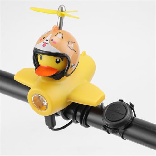 Campana de pato para bicicleta con luz recargable para paseos nocturnos seguros 4