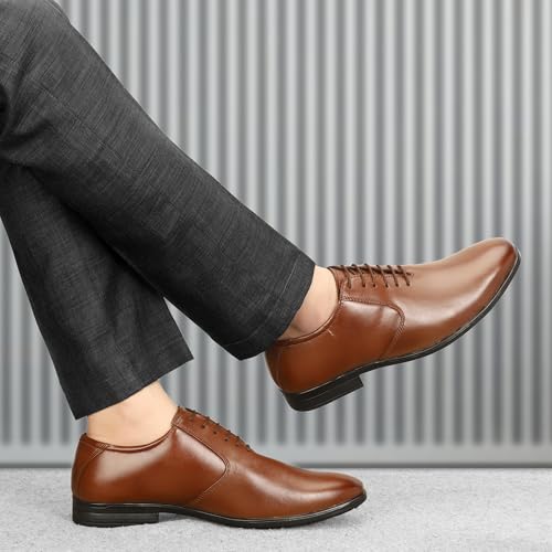Image of Leatherful Formal Lace-up Derby Shoes for Men | Full Grain Leather | Office, Party, All Occassion | Genuine Leather | Smart Casual YKDB040