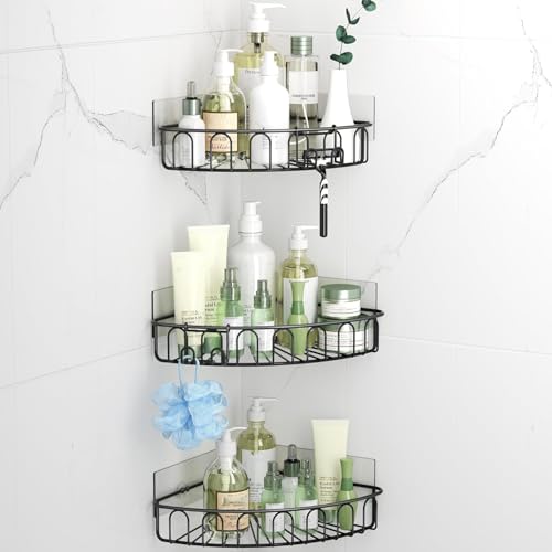 Orimade Corner Shower Caddy Stainless Steel with Hooks Wall Mounted