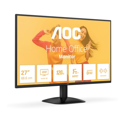 AOC Q27B35S3-27 Zoll Quad HD Monitor, 120 Hz, Adaptive Sync., HDR10 (2560x1440, HDMI 2.0, DisplayPort 1.4) schwarz