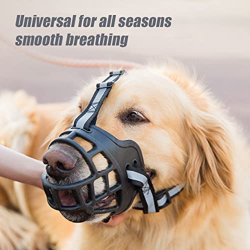 Maulkorb für Hunde, Silikon-Korb Hund Maulkörbe Weich Silikon Korb Maulkorb für Kleine, Mittlere und Große Hund, Verhindert Bellen, Beißen und Kauen(Number 4)