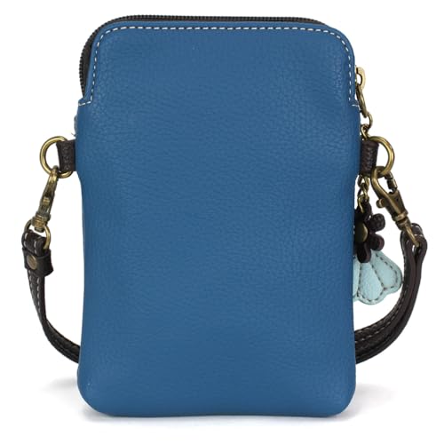 Image of CHALA Ocean Collection Cell Phone Crossbody Purse-Women PU Leather /Canvas Multicolor Handbag with Adjustable Strap