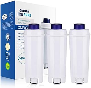 Golden Icepure 3 Pack Coffee Filter Replacement for DeLonghi DLSC002, SER3017 & 5513292811 - Including Versions of ECAM, Esam, ETAM Series (Invoice Available)