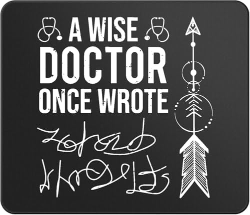 Doctor Quote Mouse Pad, Black, Washable Design, 9.5 x 8 Inches, 3.5 Ounces, Funny Medical Theme Gaming Mousepad image 4